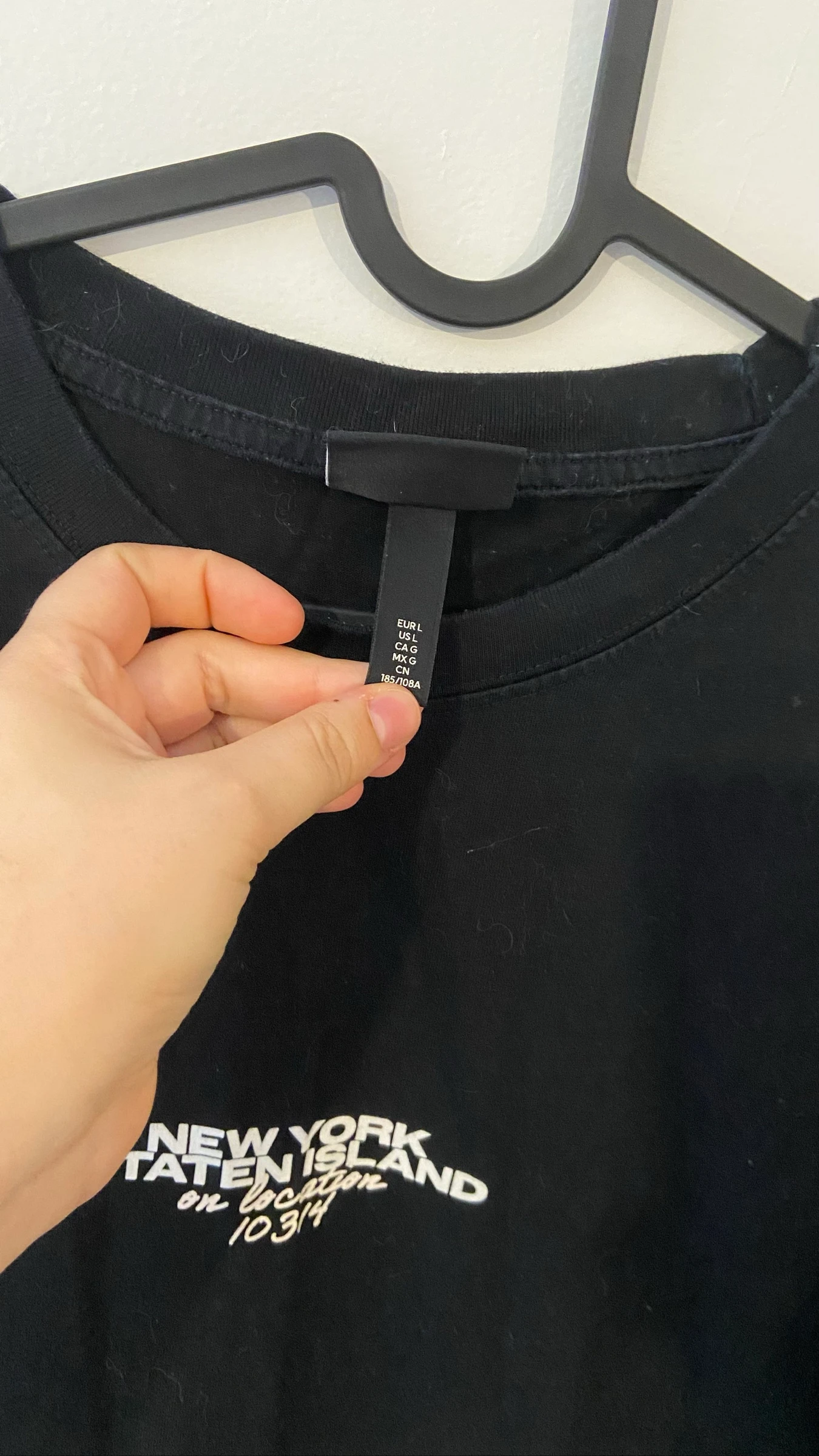 Black and white loose fit t-shirt size L – photo 4
